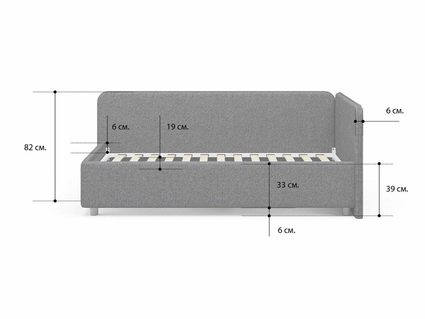 Кровать Сонум Capri Экокожа Белая (с подъемным механизмом) 90х190