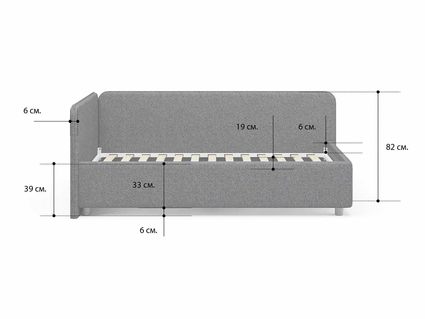 Кровать Сонум Capri Экокожа Белая (с подъемным механизмом) 90х190