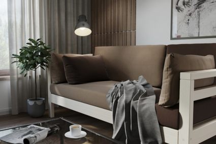 Диван Арско Домино трехместный коричневый