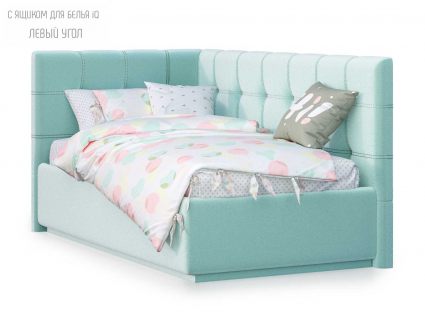 Кровать Nuvola Sabina угловая Velutto 14 (с подъемным механизмом)