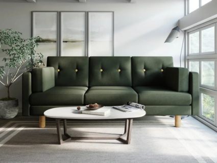 Диван Арско Ингвар Б трехместный оливковый