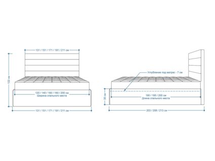 Кровать Lonax Кармела велюр Dolly-2 (с подъемным механизмом) 200х200