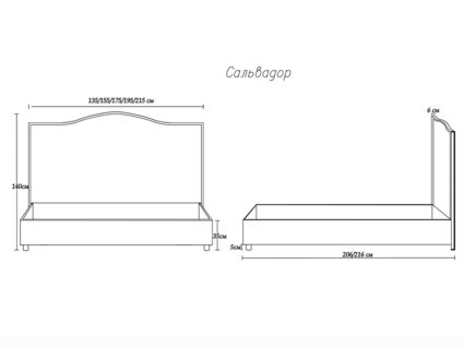 Кровать Димакс Сальвадор Сапфир с подъемным механизмом 180х200