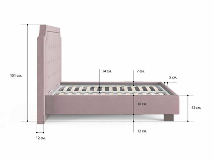 Кровать Сонум Elysium Экокожа Коричневый (с подъемным механизмом) 140х200