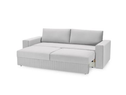 Диван Фиеста Мебель Тусон Лайт велюр Vivaldi 06 светло-ерый Длина 232 см